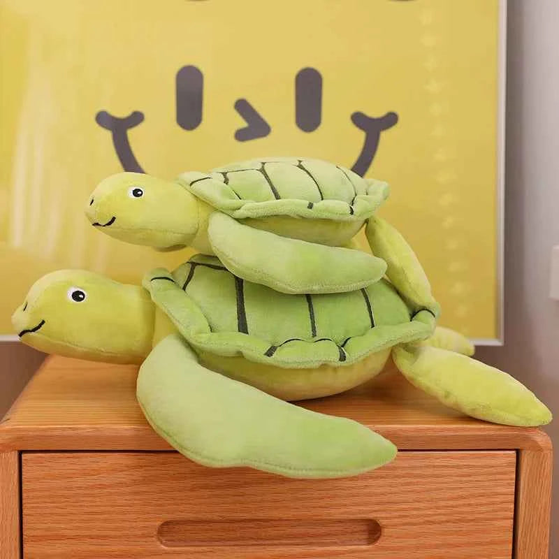 Kawaii Sea Turtle Plush Pillow – Soft Stuffed Tortoise Cushion (30–80cm)