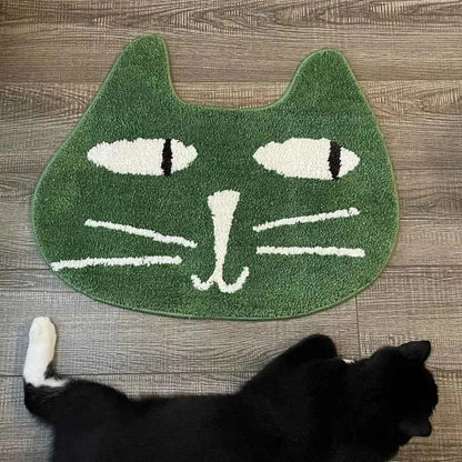 Alien Cute Cartoon Cat Floor Mat Bathroom Absorbent Mat C