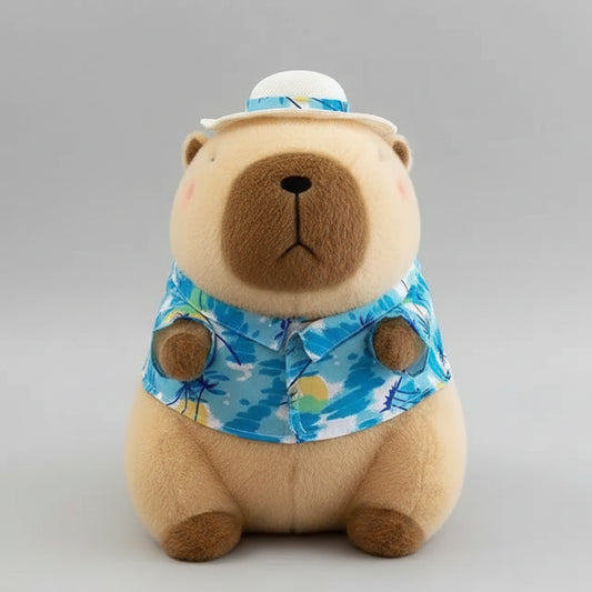 Capybara Plush Toy – 9.1" (23cm) Soft Anime Stuffed Animal Doll Red