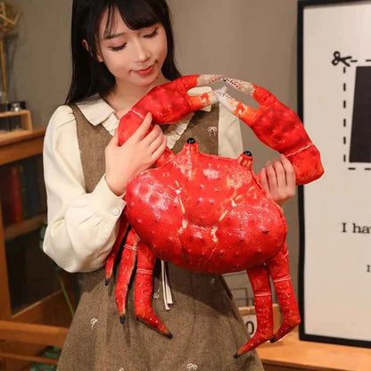 Kawaii Crab Plush Toy – Soft King Crab Pillow Cushion