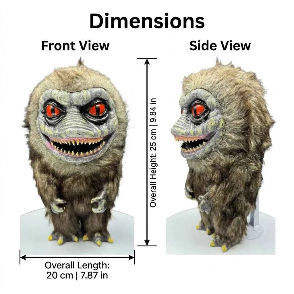 Critters Retro Horror Monster Plush Toy Horror Design With Glowing Red Eyes Ideal For Halloween Decor & Collector Gifts