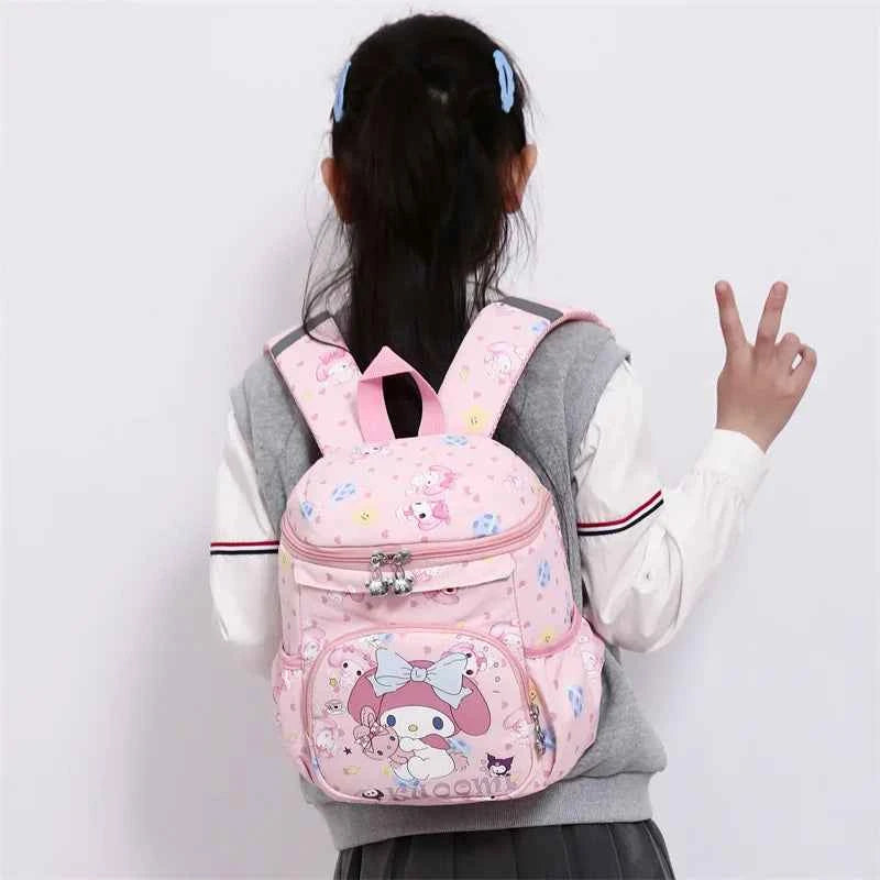 Kuromi Hello Kitty Orthopedic Backpack - Cartoon Kindergarten Schoolbags (9x4.7x6.3 inches)