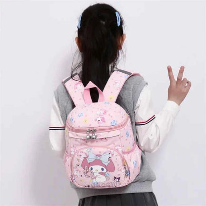 Kuromi Hello Kitty Orthopedic Backpack - Cartoon Kindergarten Schoolbags (9x4.7x6.3 inches)