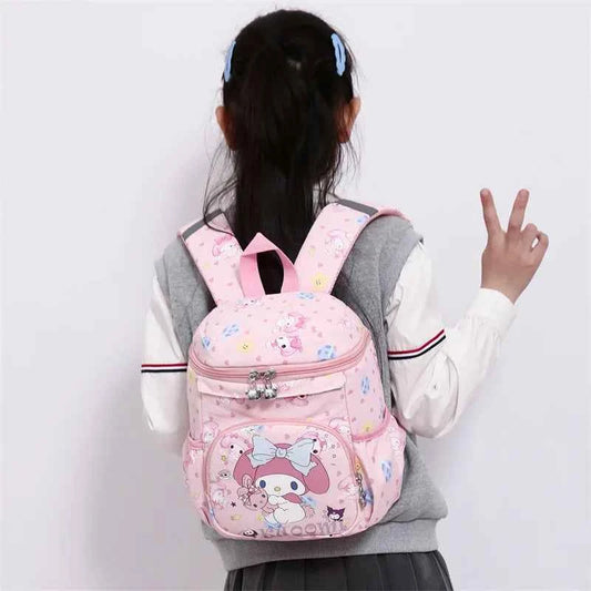 Kuromi Hello Kitty Orthopedic Backpack - Cartoon Kindergarten Schoolbags (9x4.7x6.3 inches)