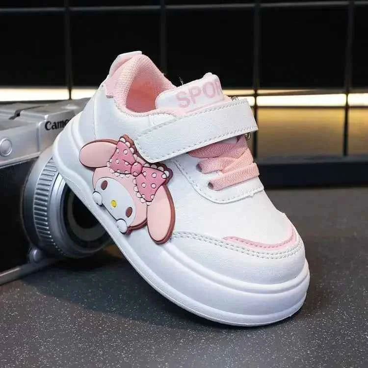 Girl White My Melody Cartoon Sneakers - Anti Slip Soft Bottom Child Sports Shoes