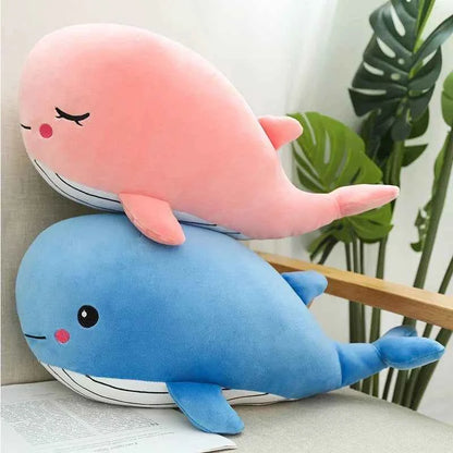 Cute Whale Plush Toy – Soft Ocean Animal Stuffed Pillow