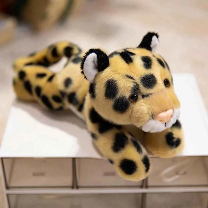 12 Types Plush Animal Toys Realistic Stuffed Tige Lion Giraffe Elephant Panda Soft Simulation Plushie Birthday Gift for Kids