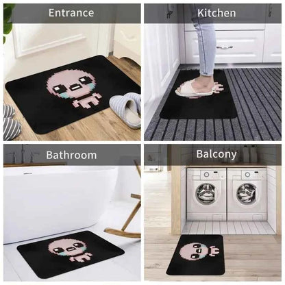 The Binding Of Isaac Pixel Front Floor Door Entrance Mat Indoor Bathroom Kitchen Doormat Living Room Carpet Rug