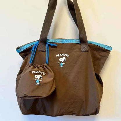 Snoopy Large Capacity Travel Duffle Bag – Foldable Carry On Tote
