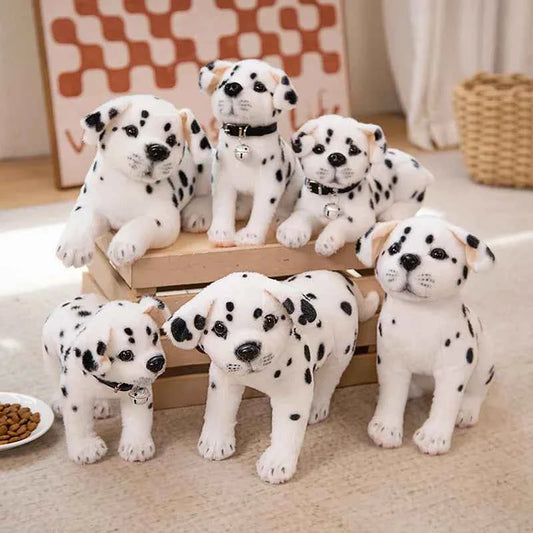 Realistic Dalmatian Plush Toy – Cute Spotted Dog Stuffed Animal Puppy Doll