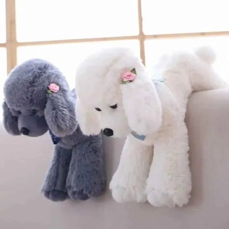 Simulation Poodle Plush Toy – Realistic Teddy Dog Ornament