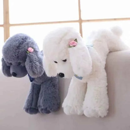 Simulation Poodle Plush Toy – Realistic Teddy Dog Ornament