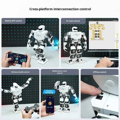 H5S Humanoid Dance Robot – 16-Servo Bipedal Bionic Robot with 40+ Dance Moves & Educational Programming