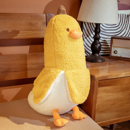 Banana Duck Plush Pillow – Soft Cartoon Duck Stuffed Cushion