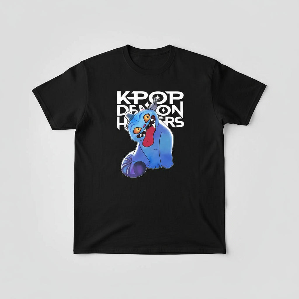 Kpop Demon Hunter T-shirt Summer New HD Tiger Print Pure Cotton Breathable T-shirt for Men and Women Round Neck Casual Soft Top