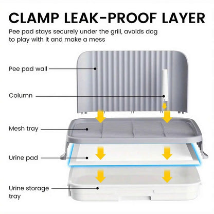 Indoor Dog Potty Tray with Protection Wall | Every Side for No Leak Keep Paws Dry and Floors Clean