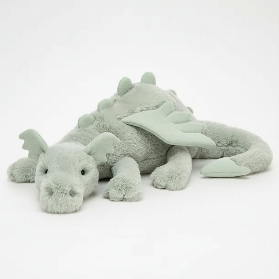 Large Soft Rainbow Dragon Plush Toy - Sky Flying Stuffed Animal Pillow Gift Azure Dragon