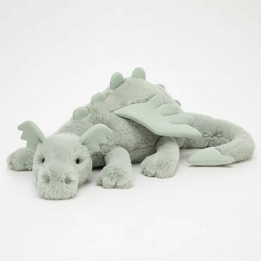 Large Soft Rainbow Dragon Plush Toy - Sky Flying Stuffed Animal Pillow Gift Azure Dragon