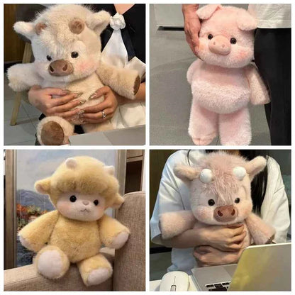 Kawaii Farm Animal Plush Toy – Highland Cow Pig & Sheep Plush