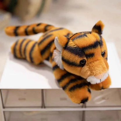 12 Types Plush Animal Toys Realistic Stuffed Tige Lion Giraffe Elephant Panda Soft Simulation Plushie Birthday Gift for Kids