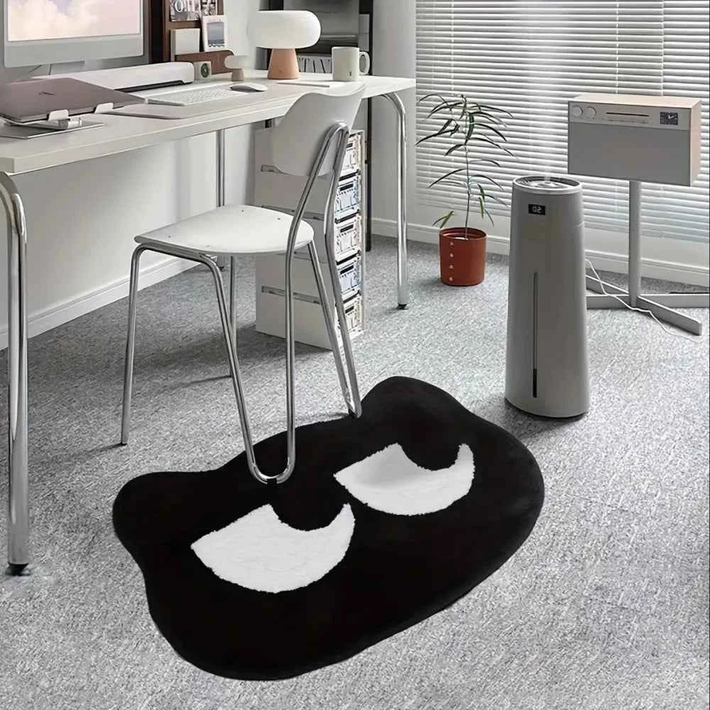 Minimalist Black Cat Carpet Soft Absorbent Non-Slip Doormat
