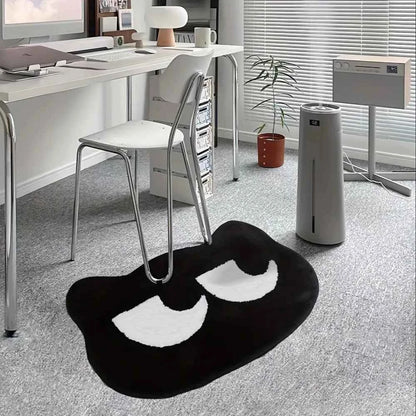 Minimalist Black Cat Carpet Soft Absorbent Non-Slip Doormat