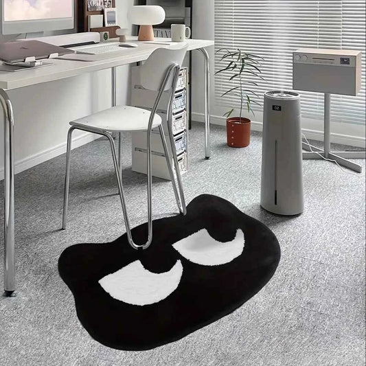 Minimalist Black Cat Carpet Soft Absorbent Non-Slip Doormat