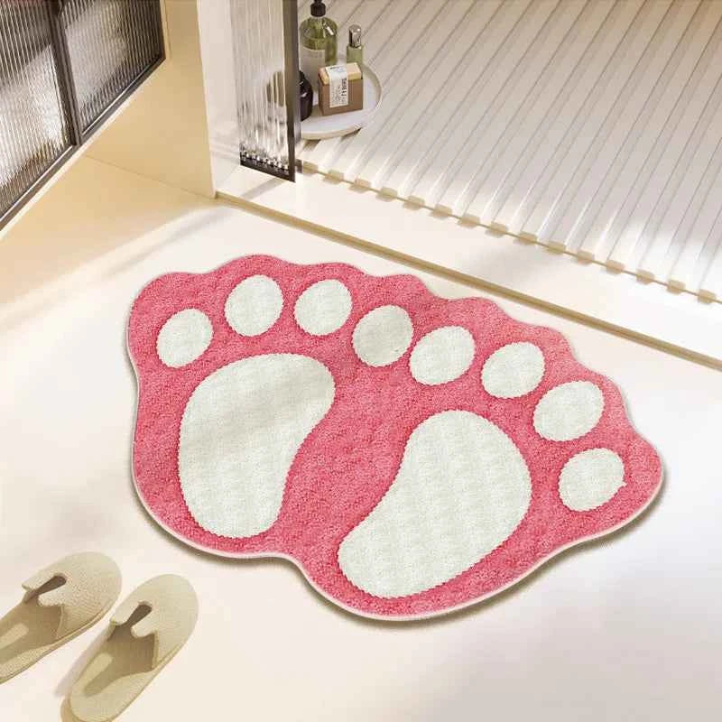 Cute Bear Claw Bathroom Carpet Absorbent Non Slip Foot Mat FLR-1