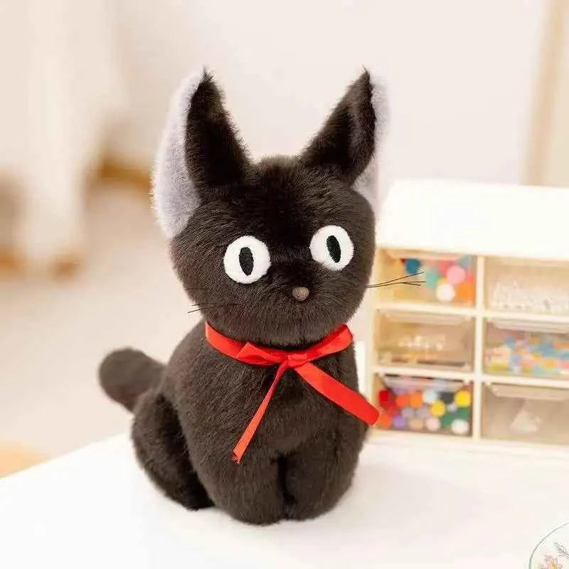 Kawaii Black Cat Witch Plush Doll – 25 cm