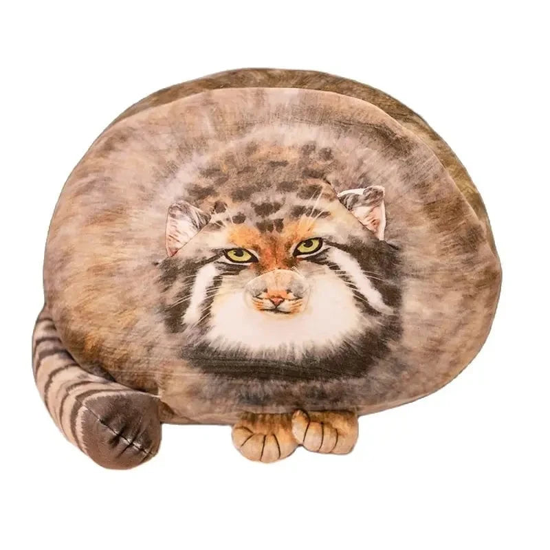 Pallas's Cat Plush Toy – Realistic Manul Cat Stuffed Animal Pillow