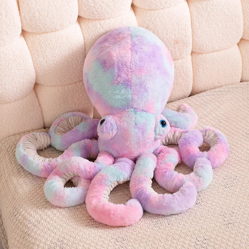 Kawaii Cartoon Octopus Plush Toy - Soft Stuffed Sea Creature Companion and Gift in 3 Colors, 30cm and 45cm Purple