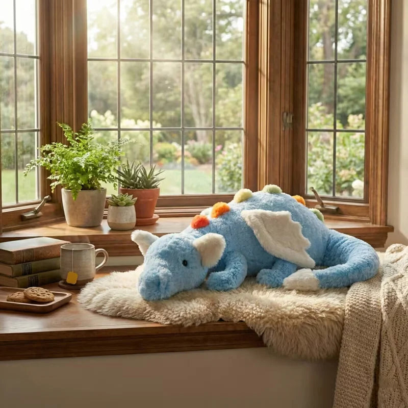 Sky Dragon Plush Toy – Cute Soft Dragon Stuffed Animal Pillow