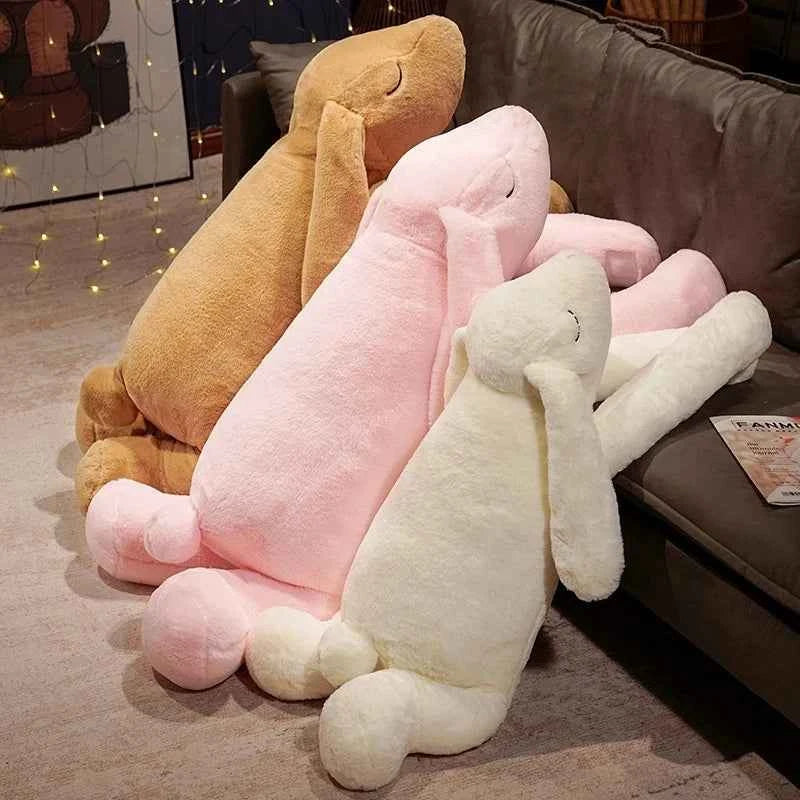 Giant Huggable Long Ears Bunny Plush Toy (35.4/47.2 in) - Soft Rabbit Stuffed Pillow Gift