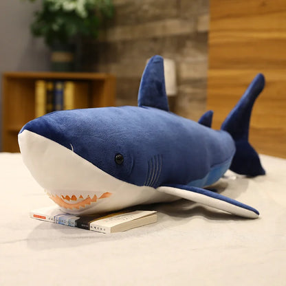 Giant Shark Plush Pillow – Long Sea Animal Stuffed Cushion