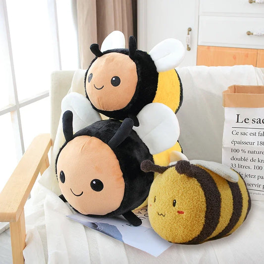 Kawaii Bee Ladybug Plush Toy – Soft Stuffed Insect Doll Pillow
