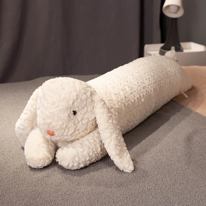 Long Curly Animal Plush Pillow – Giant Stuffed Body Cushion