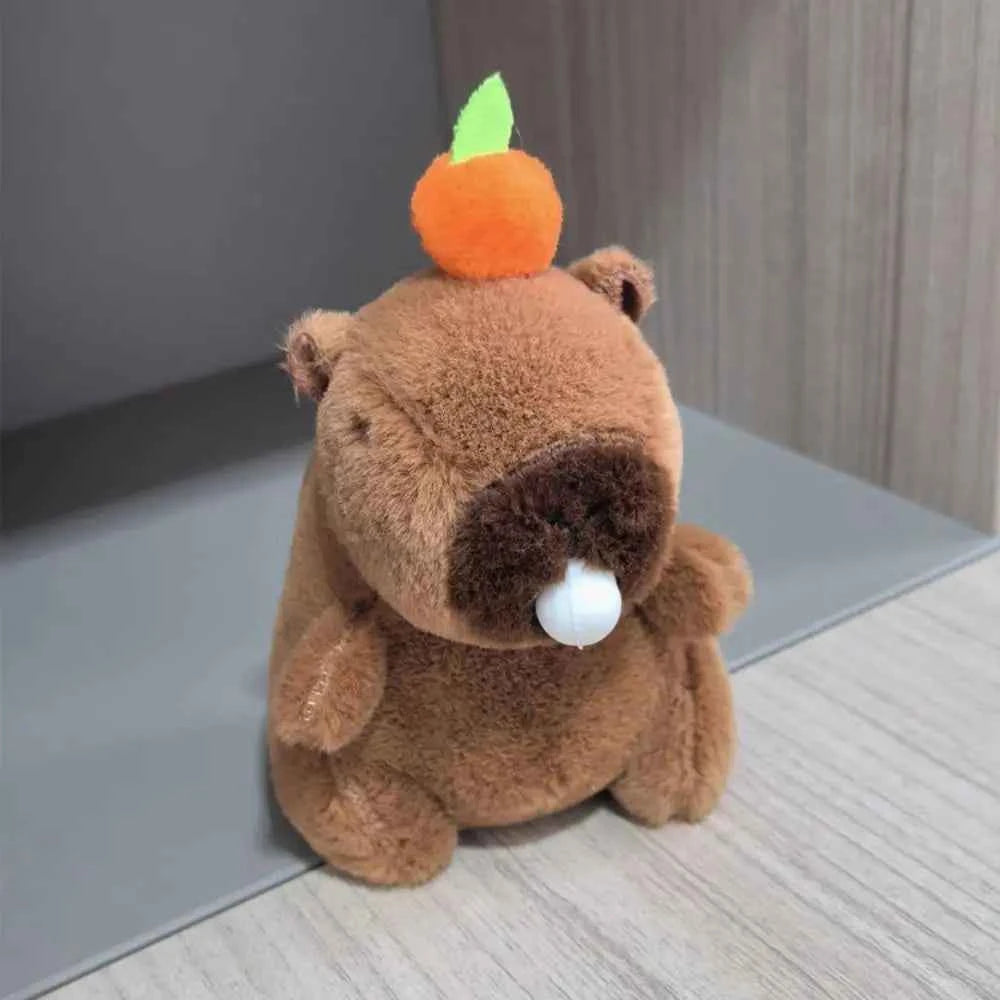 Cute 12cm Capybara Plush Toy: Hoodie, Wings & Keychain/Pendant Gift