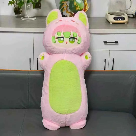 Kawaii Anime Demon Hunter Character Plush – Giant 80cm Stuffed Sleep Pillow Doll (5 Designs) 80cm 31.5 in Pink Green