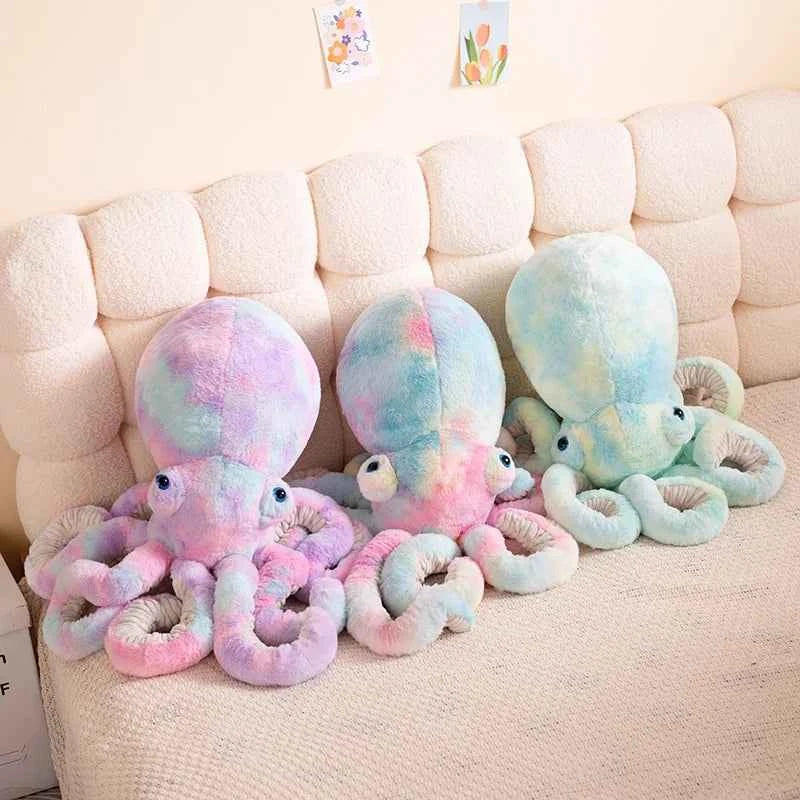 Kawaii Cartoon Octopus Plush Toy - Soft Stuffed Sea Creature Companion and Gift in 3 Colors, 30cm and 45cm