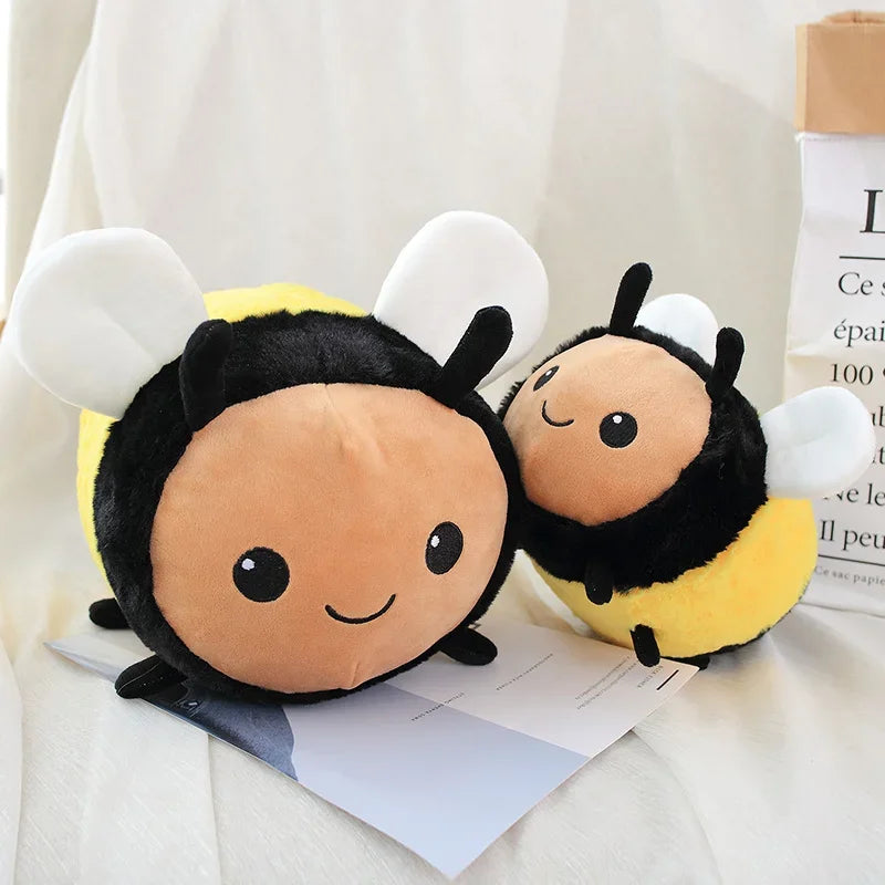 Kawaii Bee Ladybug Plush Toy – Soft Stuffed Insect Doll Pillow