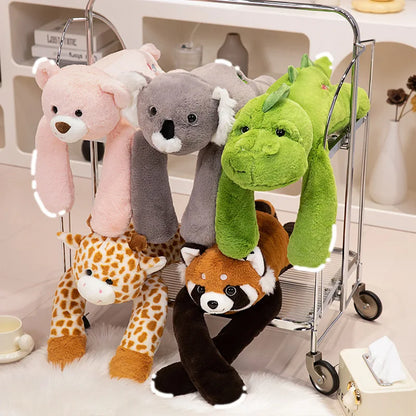 Long Arm Weighted Plush Animal Pillow – Soft Fluffy Stuffed Cushion