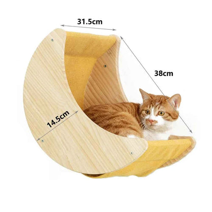 1 Piece Wall-mounted Cat Climbing Rope Solid Wooden Pedals moon hammock China Mainland