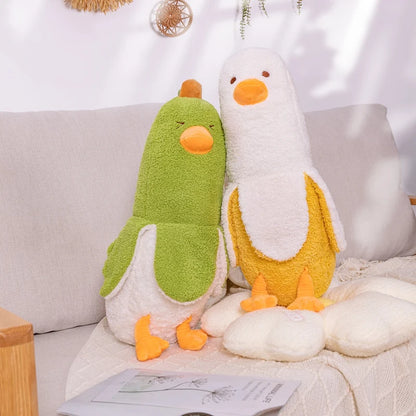 Banana Duck Plush Pillow – Soft Cartoon Duck Stuffed Cushion