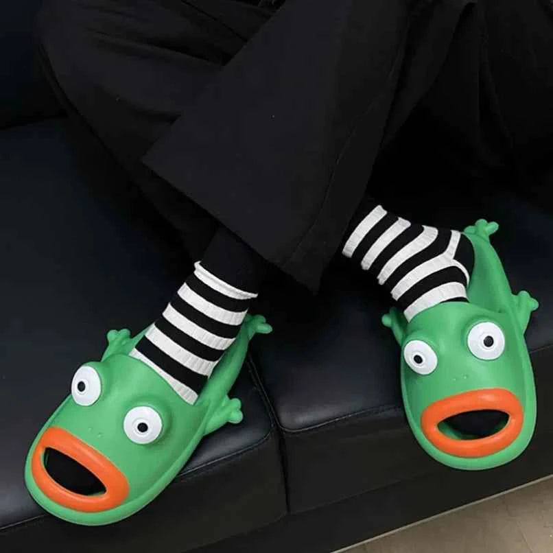Frog House Slipper Cloud Woman Sandals Flip Flop Toad Soft