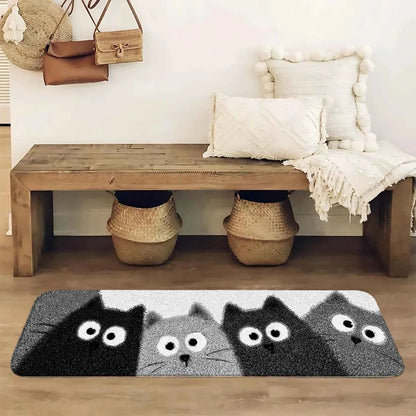 Cartoon Kitten Bath Mat Soft Cosy Noise-Reducing Bathroom ZFLR-1