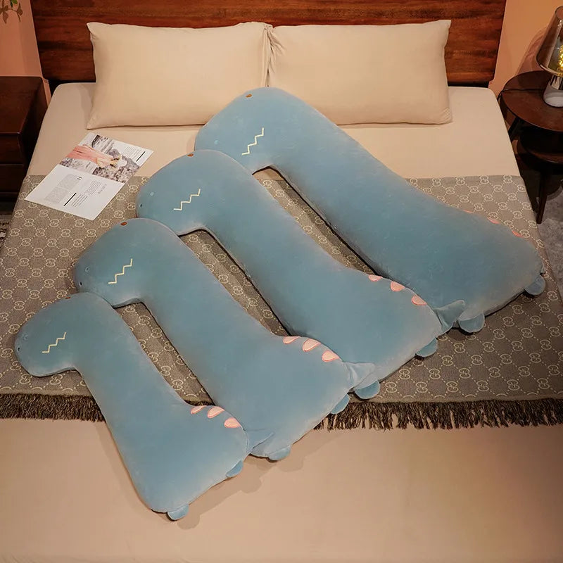 Giant Long Animal Plush Pillow – Fox, Dinosaur & Crocodile Body Pillow