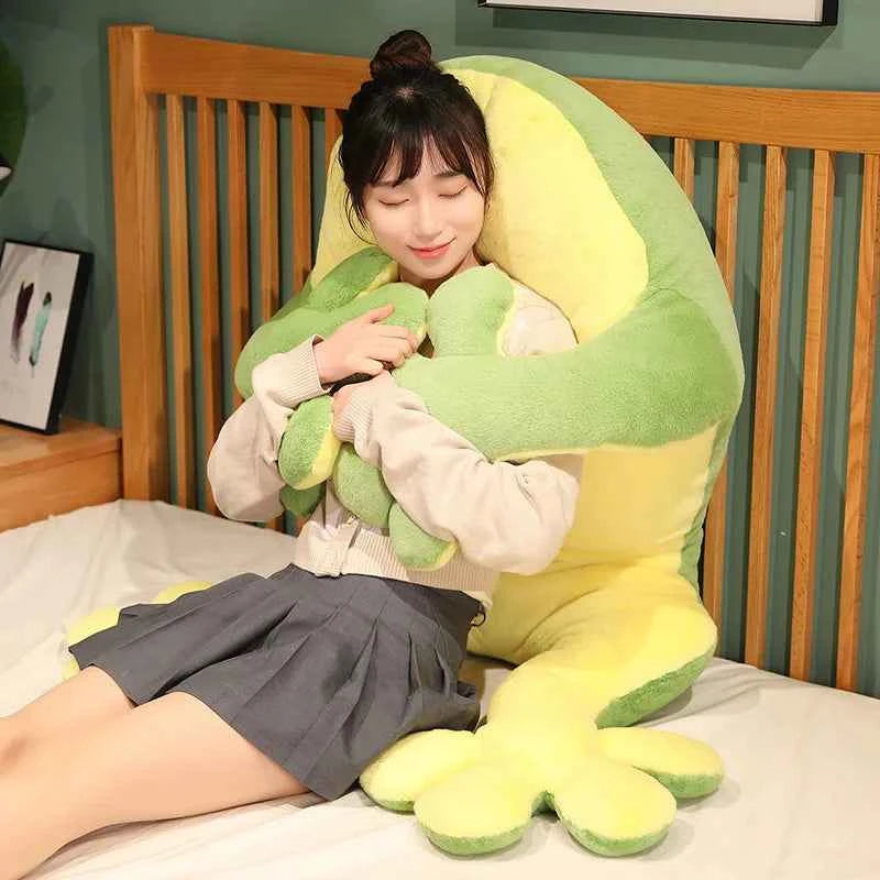 Giant Frog Plush Toy (23.6-39.4 in) - Funny Stuffed Animal Mat Pillow Gift