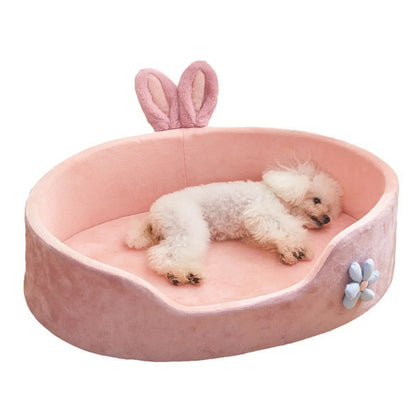 Soft Pet Bed Detachable Washable Dog Sleeping Very Soft Comfortable Warm Cat Mats Four Seasons Detachable Pet Beds Supplies Pink