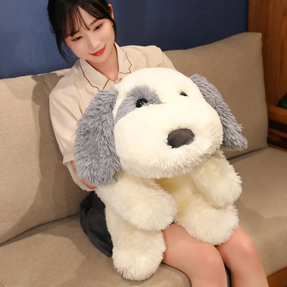 Soft Lying Dog Plush Toy – Giant Fluffy Puppy Hug Pillow