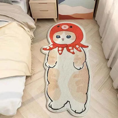 Cartoon Cat Carpet Plush Warm Bedside Blanket Cute Girlish JFYR lint-free 8